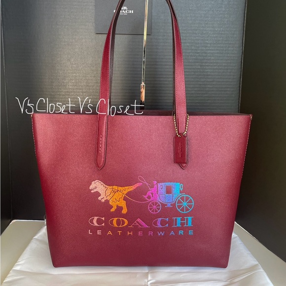 ❤️2019 Coach Leather Tote Rexy with Carriage Macy’s Exclusive - Picture 1 of 11